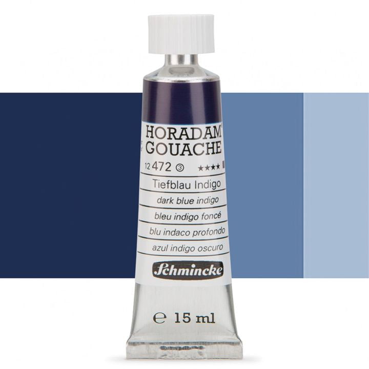 Schmincke Horadam Gouache 15ml – 472 dunkelblau Indigo