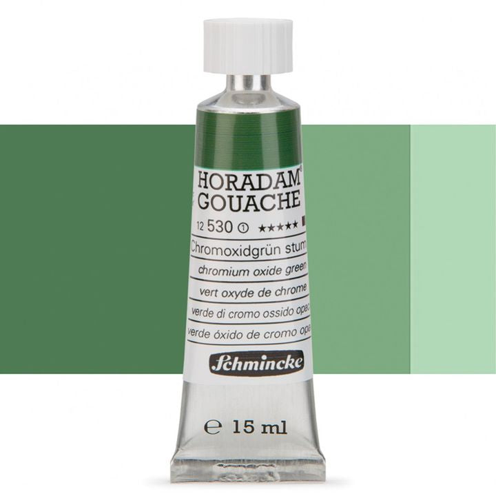 Schmincke Horadam Gouache 15ml – 530 chromium oxide Grün