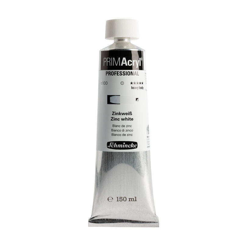 Schmincke PRIMAcryl Professional Acrylfarbe 150 ml – 100 Zinkweiß