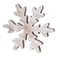 Schneeflocke aus Holz 20 cm — Bild 3