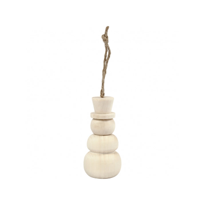 Schneemann Ornament aus Holz — Bild 2