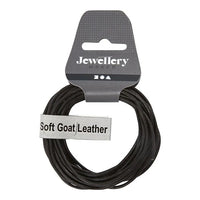 Schwarzes Lederband 2mm x 4m — Bild 3