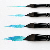 Schwertpinsel für Aquarell & Details, Größen 1 – 4 - 4er-Set
