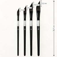 Schwertpinsel für Aquarell, Größen 8 – 20 – 4er-Set
