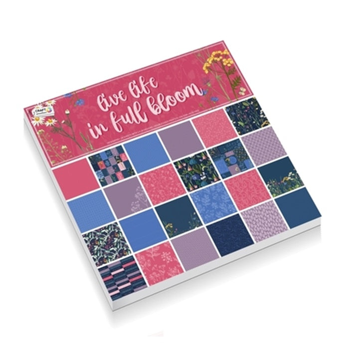 Scrapbooking-Papier 24 Blatt 30,5 x 30,5 cm – Blumen-Motiv — Bild 2