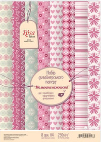 Scrapbooking Papier Set "Momente der Zärtlichkeit" 21 x 29,7 cm | 8 Blatt — Bild 3