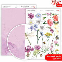 Scrapbooking-Papier Wild Flowers A4 – No. 8