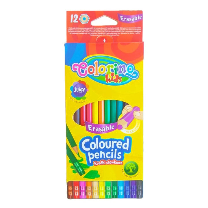 Sechseckige Colorino Bleistifte mit Radiergummi — Bild 2