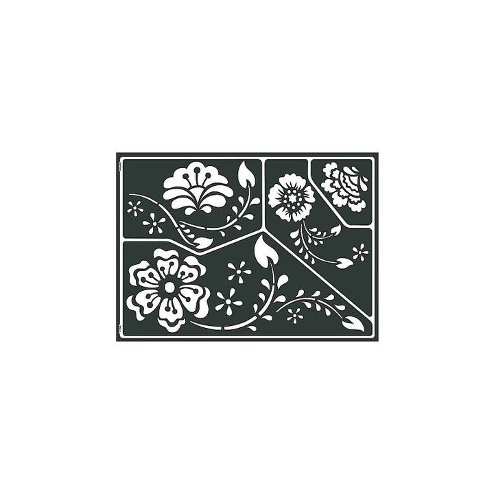 Selbstklebe-Schablone Blumen A3 — Bild 1