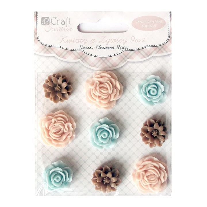Selbstklebende Harzblumen Sugar &amp; Spice / 9 Stück — Bild 1