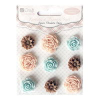 Selbstklebende Harzblumen Sugar &amp; Spice / 9 Stück — Bild 1