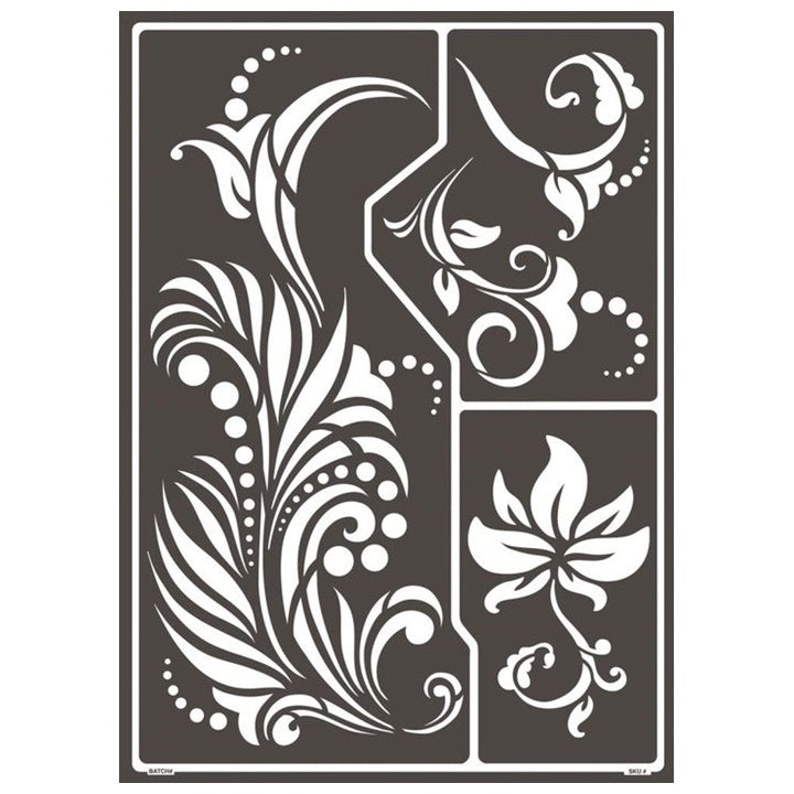 Selbstklebende Schablone Fantastic Flowers A3 — Bild 2