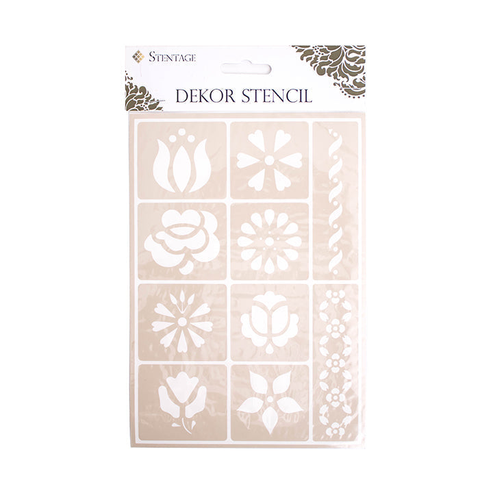 Selbstklebende Schablone PENTART A5 - Dekorative Formen M15 — Bild 1