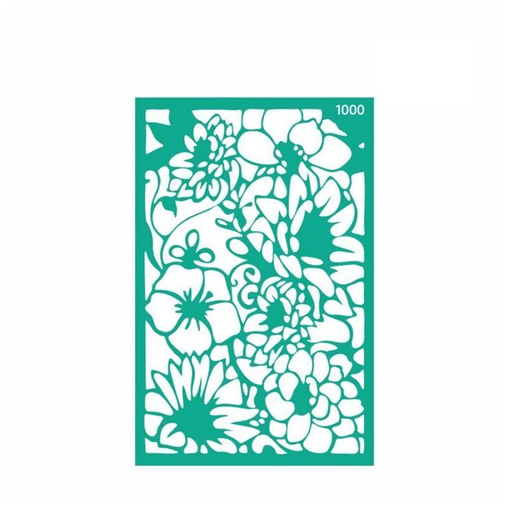Selbstklebende Schablone Rosa Talent 13 x 20 cm - Muster Nr. 1000 — Bild 2