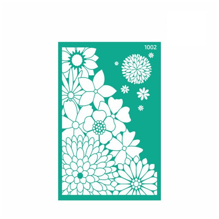 Selbstklebende Schablone Rosa Talent 13 x 20 cm - Muster Nr. 1002 — Bild 1