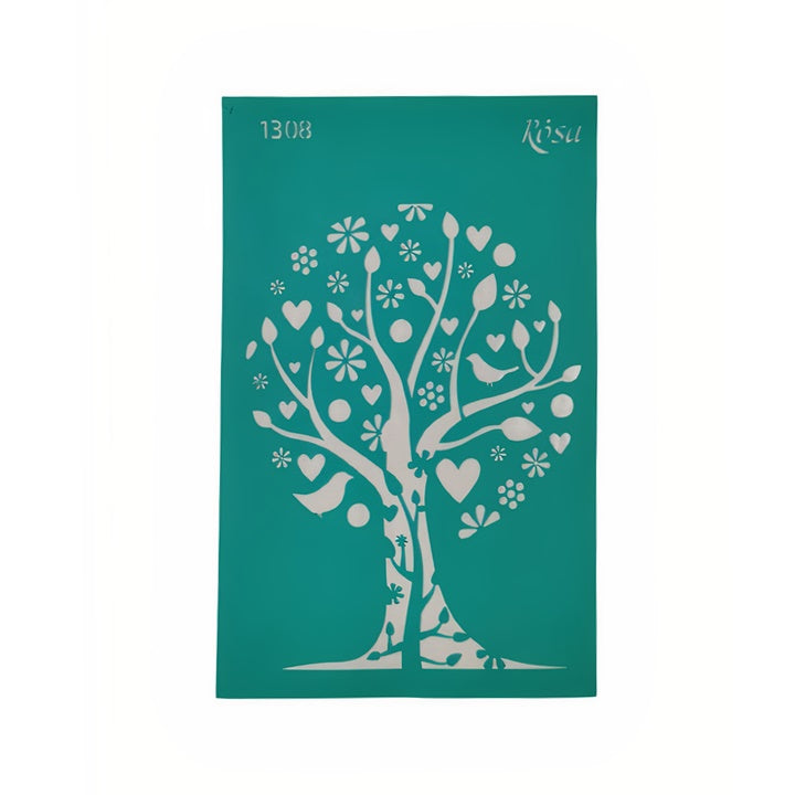 Selbstklebende Schablone Rosa Talent 13 x 20 cm - Muster Nr. 1308 — Bild 1