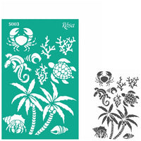 Selbstklebende Schablone Rosa Talent 13 x 20 cm - Muster Nr. 5003 — Bild 1