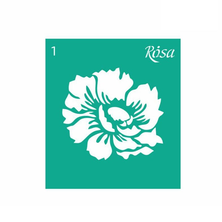 Selbstklebende Schablone Rosa Talent 9 x 10 cm - Muster Nr.1 — Bild 2