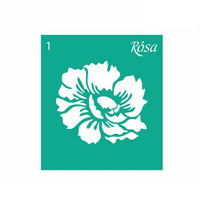 Selbstklebende Schablone Rosa Talent 9 x 10 cm - Muster Nr.1 — Bild 1