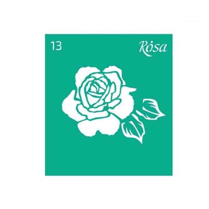 Selbstklebende Schablone Rosa Talent 9 x 10 cm - Muster Nr. 13 — Bild 2