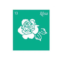 Selbstklebende Schablone Rosa Talent 9 x 10 cm - Muster Nr. 13 — Bild 1