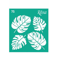 Selbstklebende Schablone Rosa Talent 9 x 10 cm - Muster Nr. 75 — Bild 1