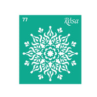 Selbstklebende Schablone Rosa Talent 9 x 10 cm - Muster Nr. 77 — Bild 1