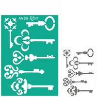 Selbstklebende Schablone Rosa Talent A4 - Muster Nr. 20 — Bild 1