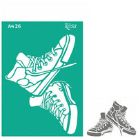 Selbstklebende Schablone Rosa Talent A4 - Muster Nr. 26 — Bild 2