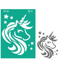 Selbstklebende Schablone Rosa Talent A4 - Muster Nr. 34 — Bild 1