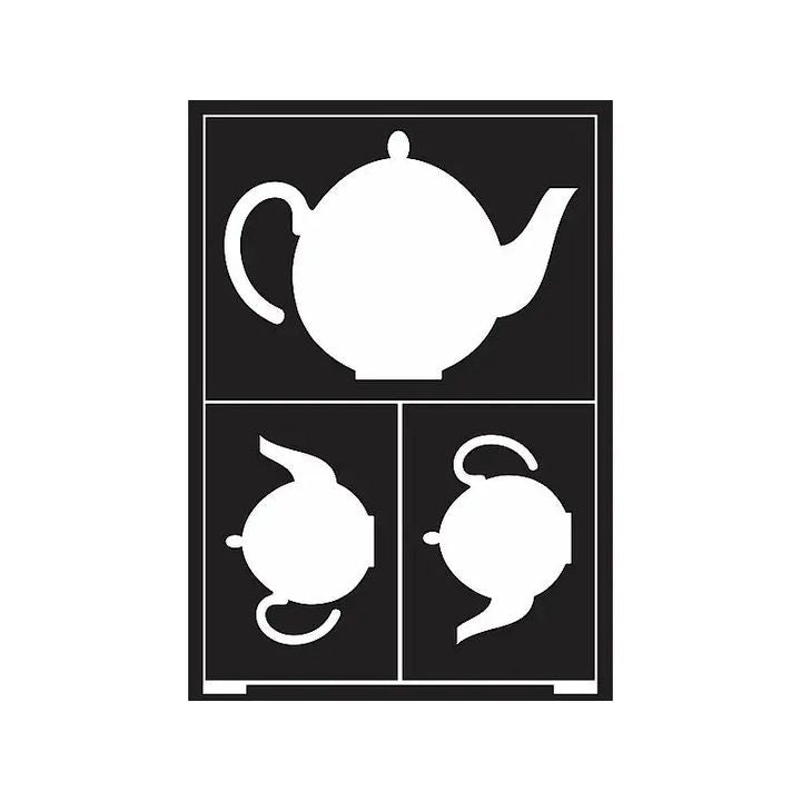 Selbstklebende Schablone Teapot A5 — Bild 2