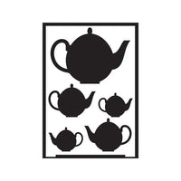 Selbstklebende Schablone Teapots A5 — Bild 2
