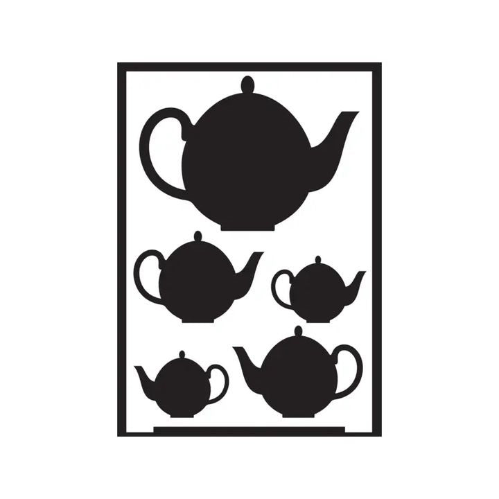 Selbstklebende Schablone Teapots A5 — Bild 2