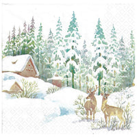 Servietten für Decoupage Winter Scene - 1 Stück — Bild 2
