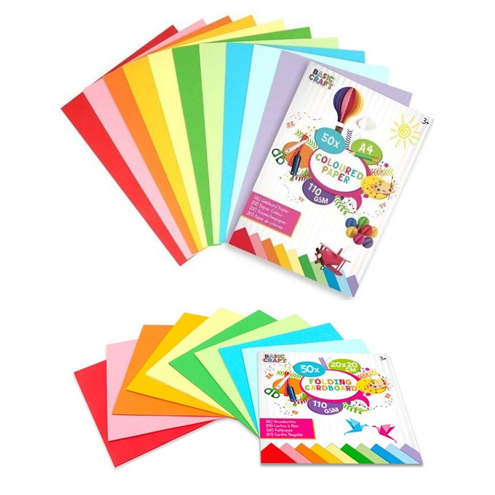 Set aus 50 farbigen Papieren | verschiedene Formate — Bild 1