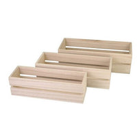 Set aus drei Holzkisten zum Basteln