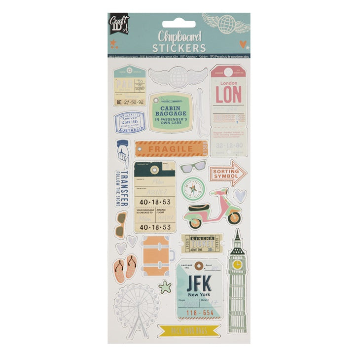 Set aus festen Chipboard-Stickern | verschiedene Motive — Bild 4