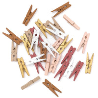 Set aus Mini-Holzklammern | verschiedene Ausführungen — Bild 2