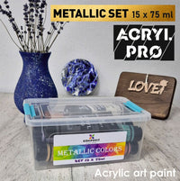 Set metallischer Acrylfarben ACRYL PRO Kompozit 15x75 ml — Bild 9