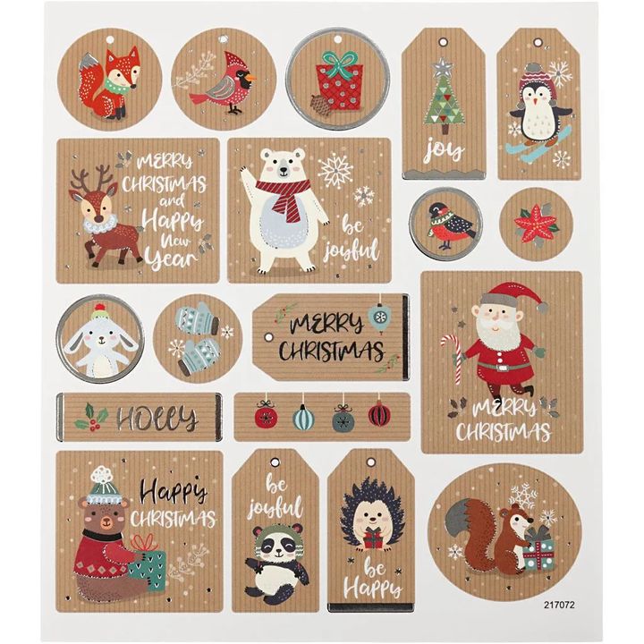 Set mit 19 Weihnachtsaufklebern | Frohe Weihnachten — Bild 1