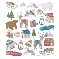 Set mit 26 Weihnachtsaufklebern | Winterlandschaft — Bild 2