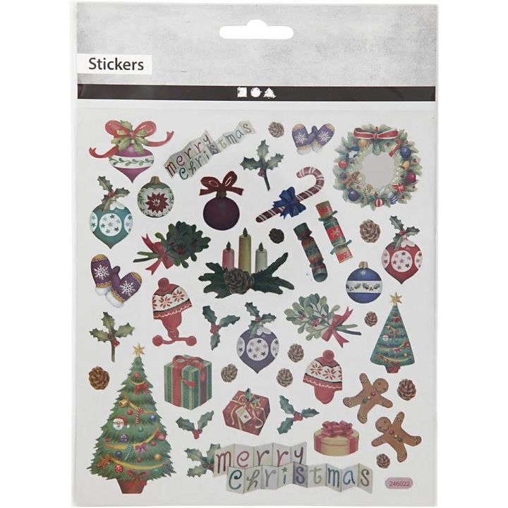 Set mit 41 Weihnachtsaufklebern | Nostalgische Weihnachten — Bild 1