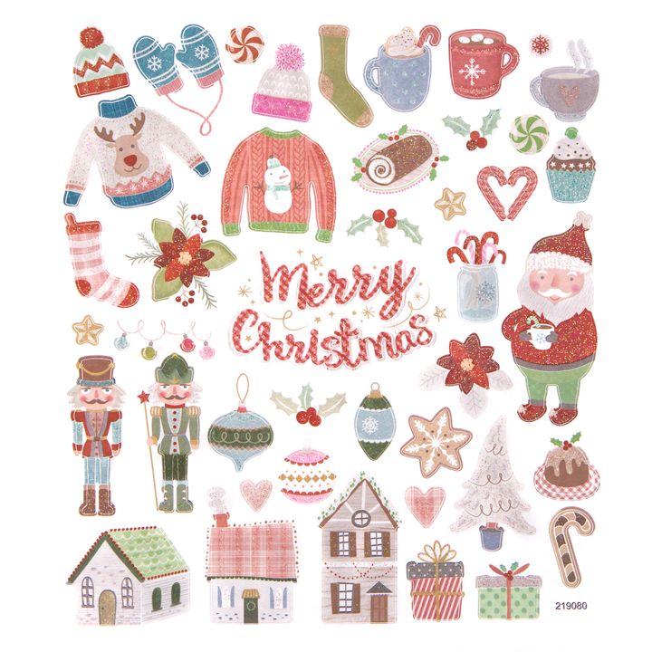 Set mit 43 Weihnachtsaufklebern | Cozy Christmas — Bild 1
