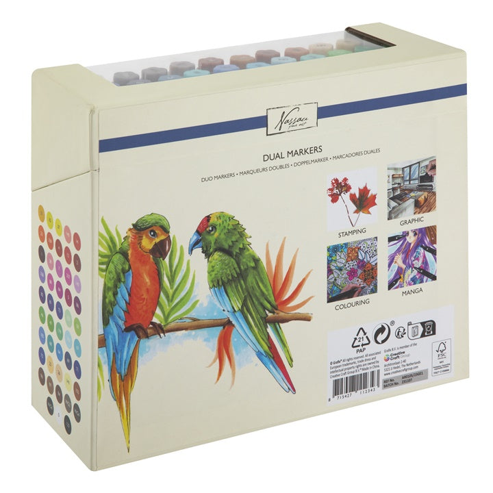 Set mit doppelseitigen Markern 48 Stück — Bild 1