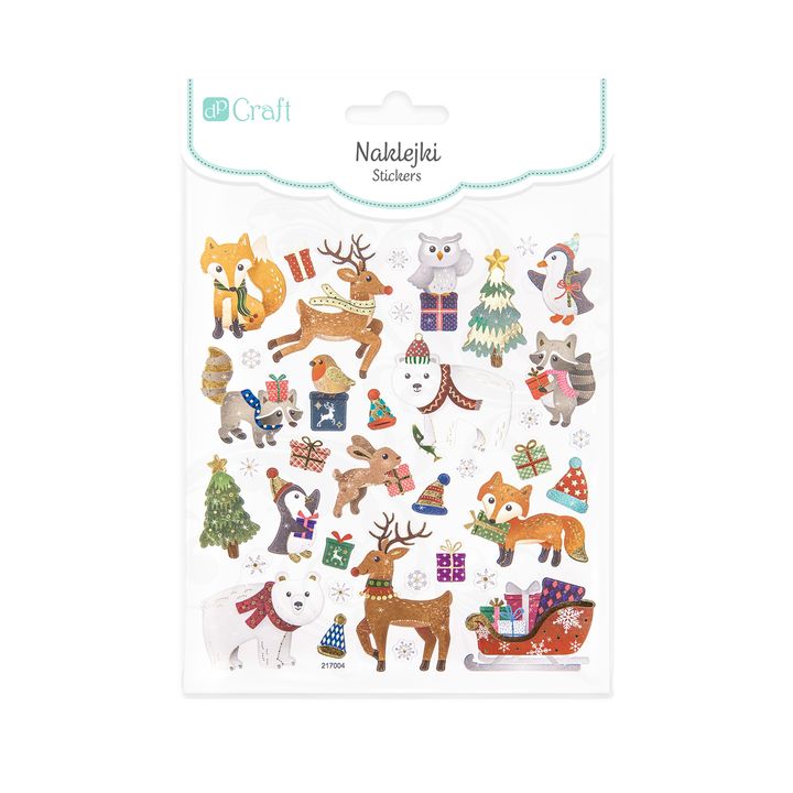 Set mit Weihnachtsaufklebern 38 Stück | Wintertiere — Bild 6