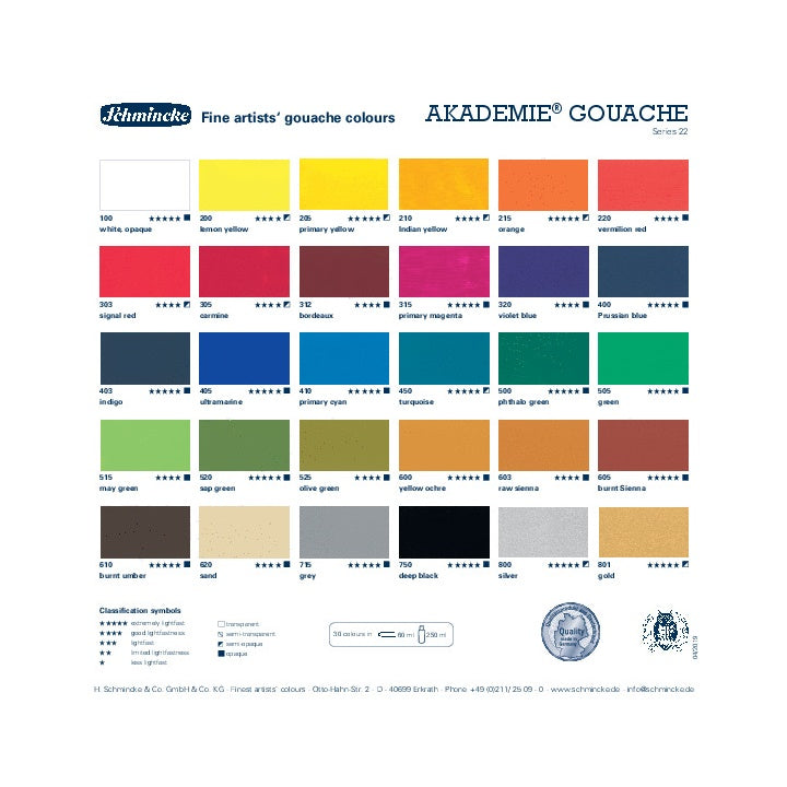 Set Schmincke AKADEMIE Gouache-Farben 10 x 60 ml — Bild 1