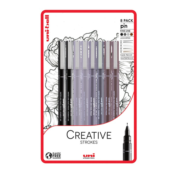 Set UNI PIN fineliner marker Creative Strokes 8 Stück — Bild 5