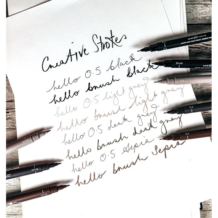 Set UNI PIN fineliner marker Creative Strokes 8 Stück — Bild 7