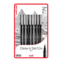 Set UNI PIN fineliner marker Draw and Sketch 8 Stück — Bild 5