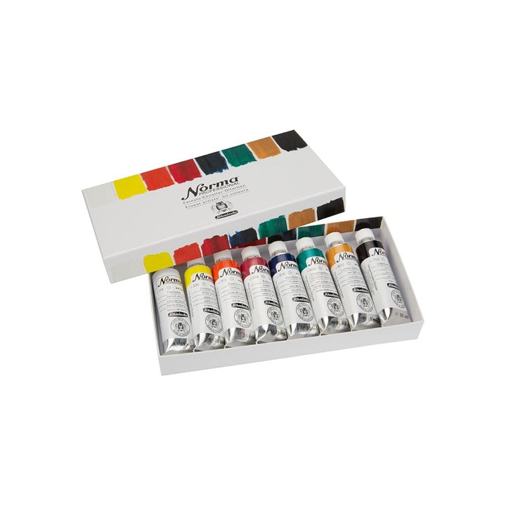 Set von professionellen Ölfarben in Tuben Schmincke Norma Professional 8 x 35 ml — Bild 1